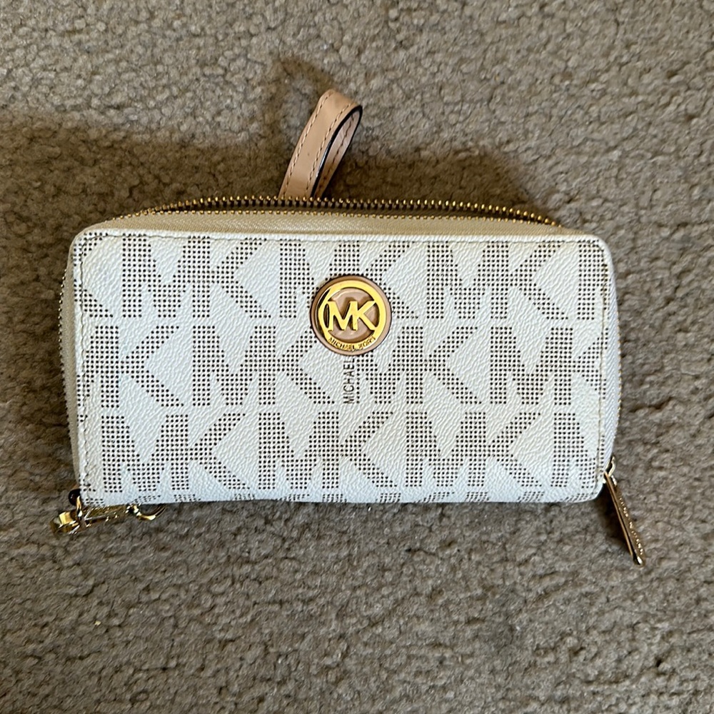 Michael Kors monogrammed wristlet